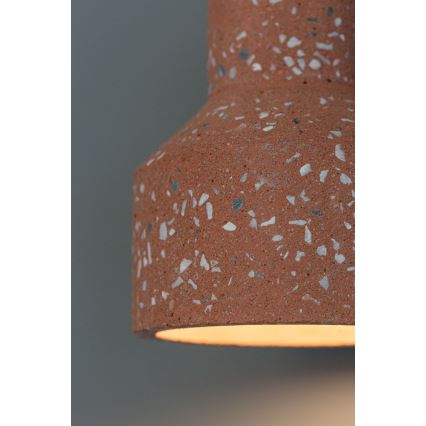 Luster na užetu RESIN 1xE27/11W/230V ružičasta/crna