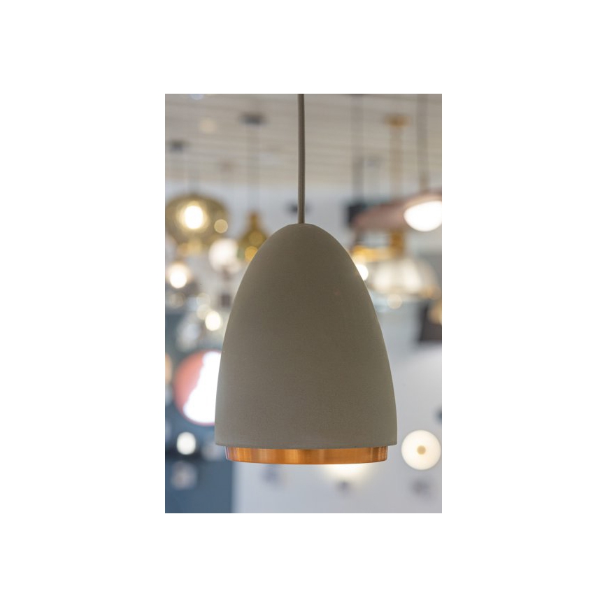 Luster na sajli CONCRETE 1xGU10/5W/230V siva/bakrena