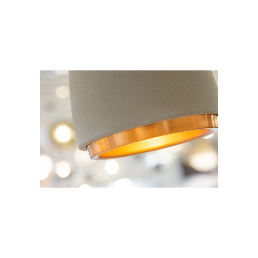 Luster na sajli CONCRETE 1xGU10/5W/230V siva/bakrena