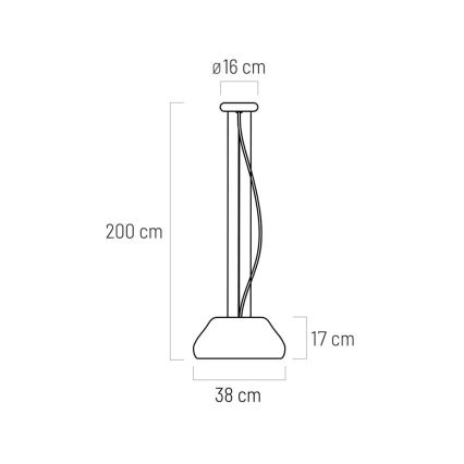 LED Luster na sajli PADDY LED/24W/230V bijela