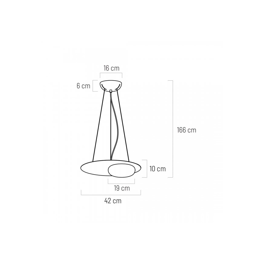 LED Luster na sajli PETIT LED/12W/230V crna