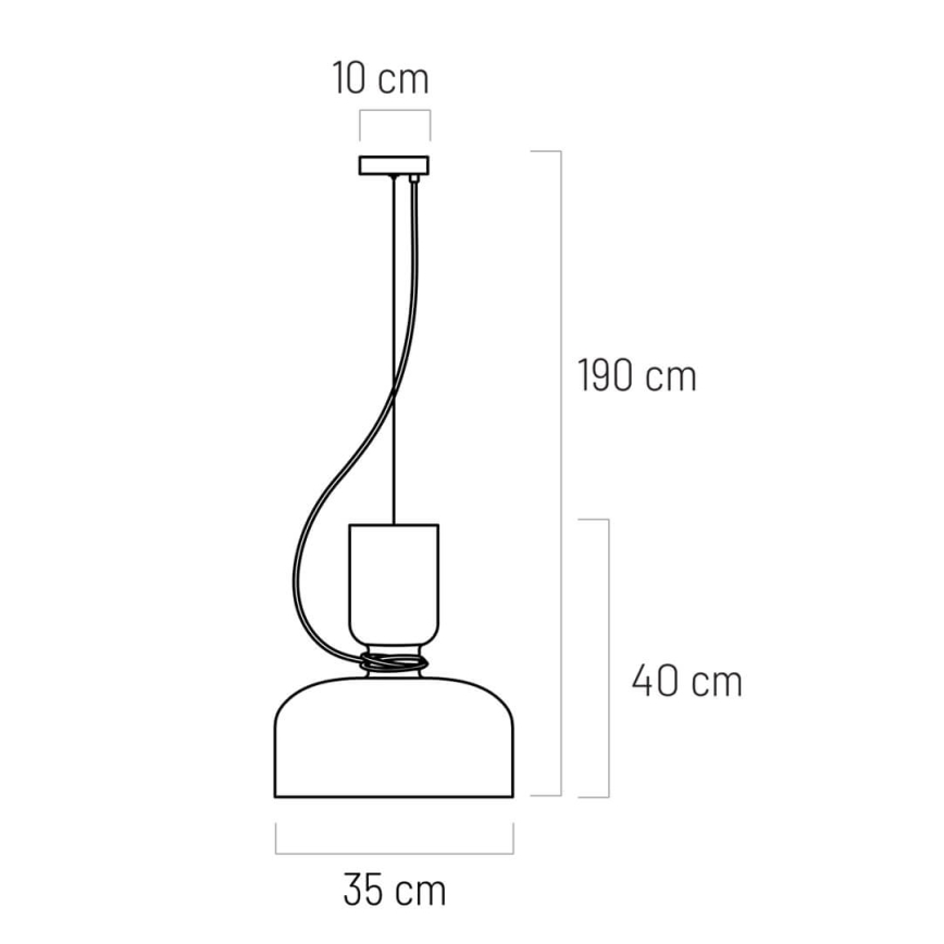 Luster na sajli ABEL 2xE27/11W/230V pr. 28 cm crna