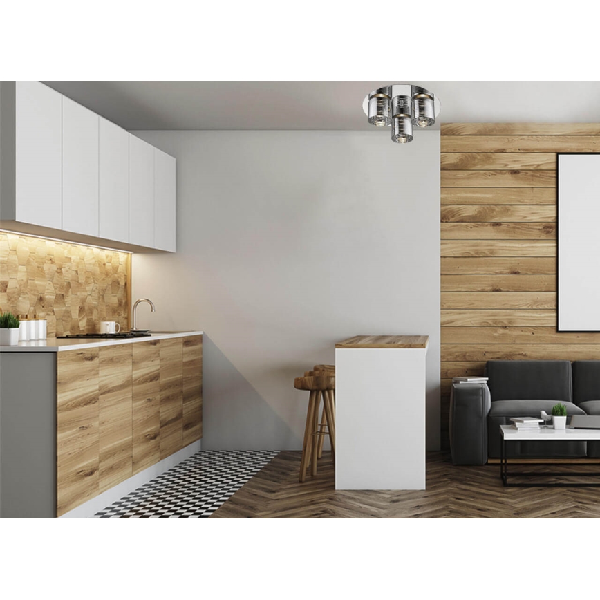 LED Stropna svjetiljka EVOLUTION 3xLED/5W/230V sjajni krom