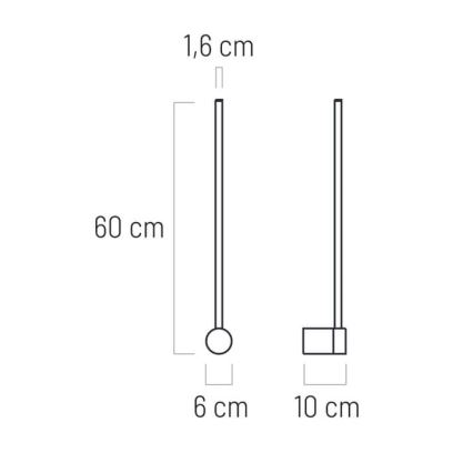  LED Zidna svjetiljka LED/7W/230V crna