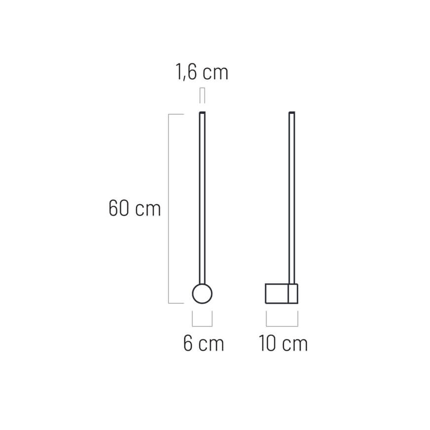  LED Zidna svjetiljka LED/7W/230V crna