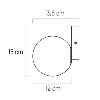 LED Zidna svjetiljka za kupaonicu ARIA 1xG9/5W/230V IP44 bijela