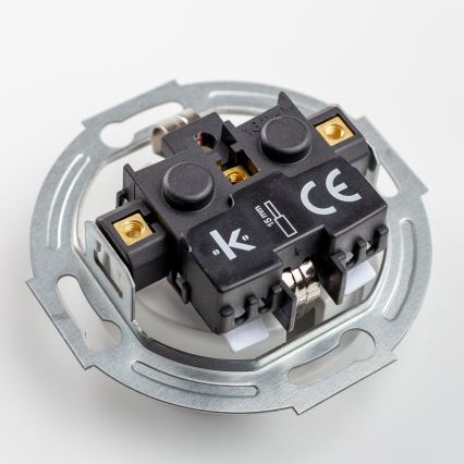 Kliklap - Retro bijela keramička kućna utičnica s okvirom SCHUKO 230V/16A
