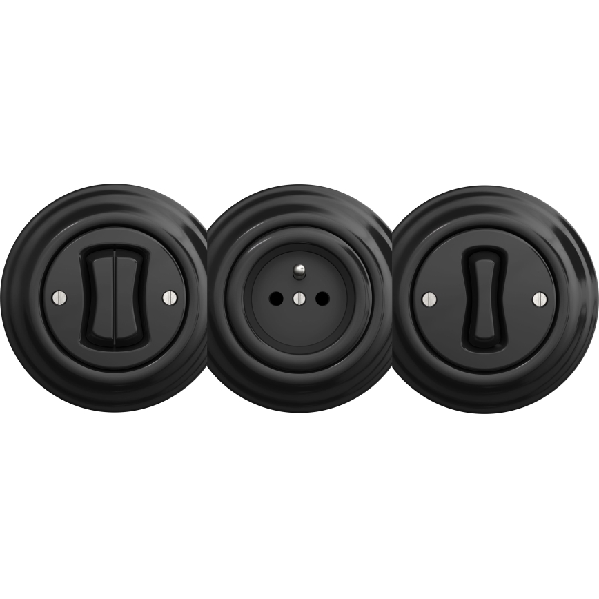 Kliklap - Retro crni srednji okvir