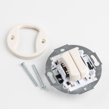 Kliklap - Retro dvostruko tipkalo bez okvira, bež