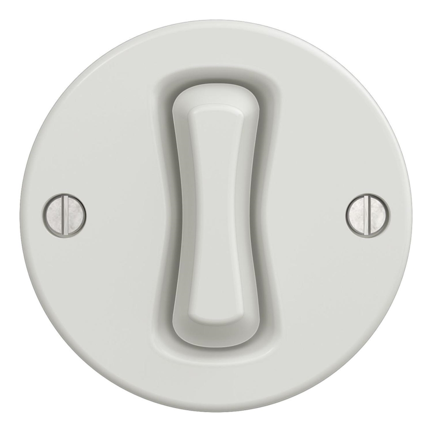 Kliklap - Retro gumb bez okvira, bijeli