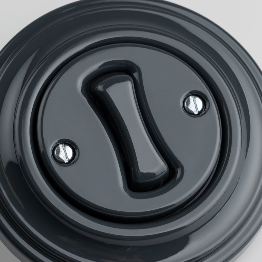 Kliklap - Retro gumb s antracitnim okvirom