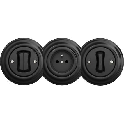 Kliklap - Retro krajnji okvir, crni