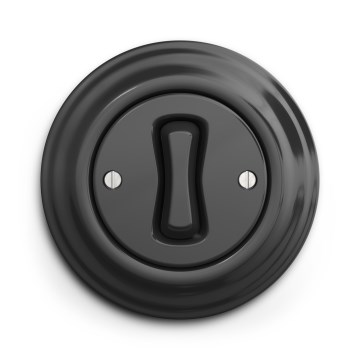 Kliklap - Retro križni prekidač s okvirom br. 7 antracit