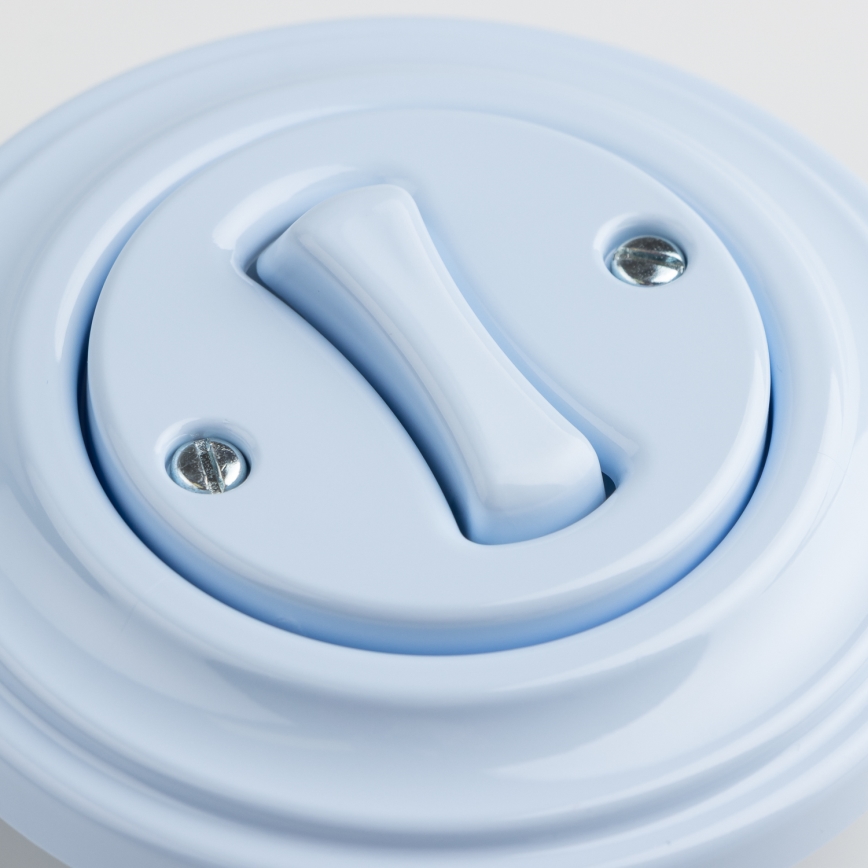 Kliklap - Retro križni prekidač s okvirom br. 7, plave boje