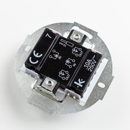 Kliklap - Retro križni prekidač s okvirom br. 7, smeđi