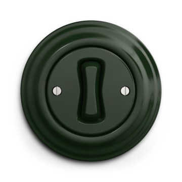 Kliklap - Retro križni prekidač s okvirom br. 7, zelene boje