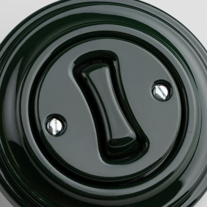 Kliklap - Retro križni prekidač s okvirom br. 7, zelene boje