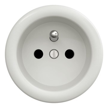 Kliklap - Retro kućna utičnica bez okvira 230 V bijela
