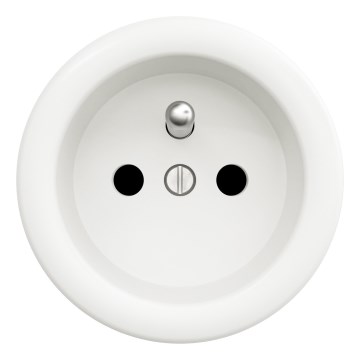 Kliklap - Retro kućna utičnica bez okvira 230 V snježno bijela