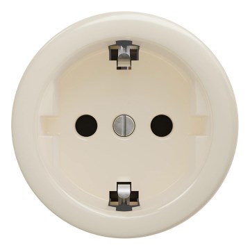 Kliklap - Retro kućna utičnica bez okvira SCHUKO 230V/16A bež
