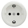 Kliklap - Retro kućna utičnica bez okvira SCHUKO 230V/16A, keramička, bijela