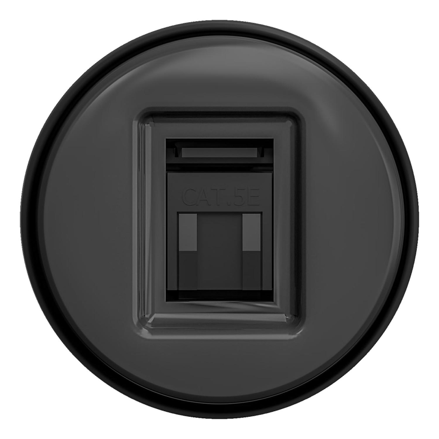 Kliklap - Retro mrežna utičnica antracit