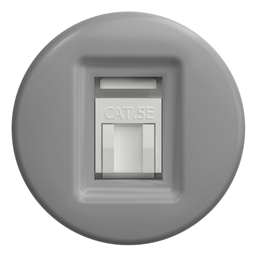 Kliklap - Retro podatkovna utičnica bez okvira siva