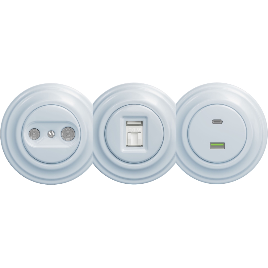 Kliklap - Retro podatkovna utičnica bez okvira plava