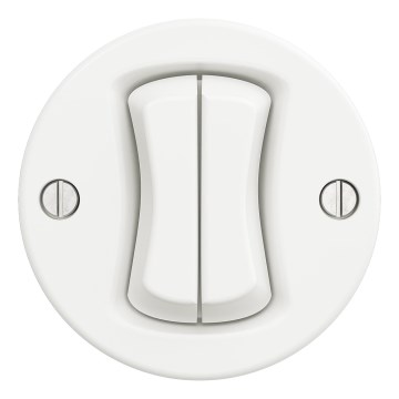 Kliklap - Retro serijski prekidač bez okvira br. 5 snježno bijeli