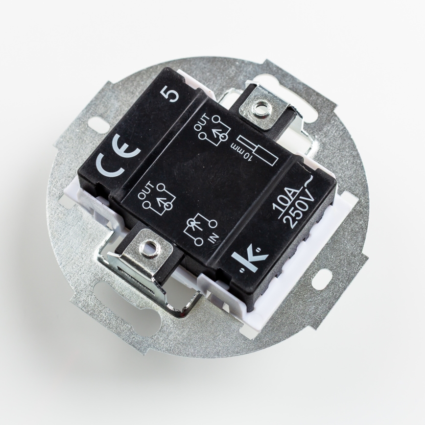 Kliklap - Retro serijski prekidač s okvirom br. 5, smeđi