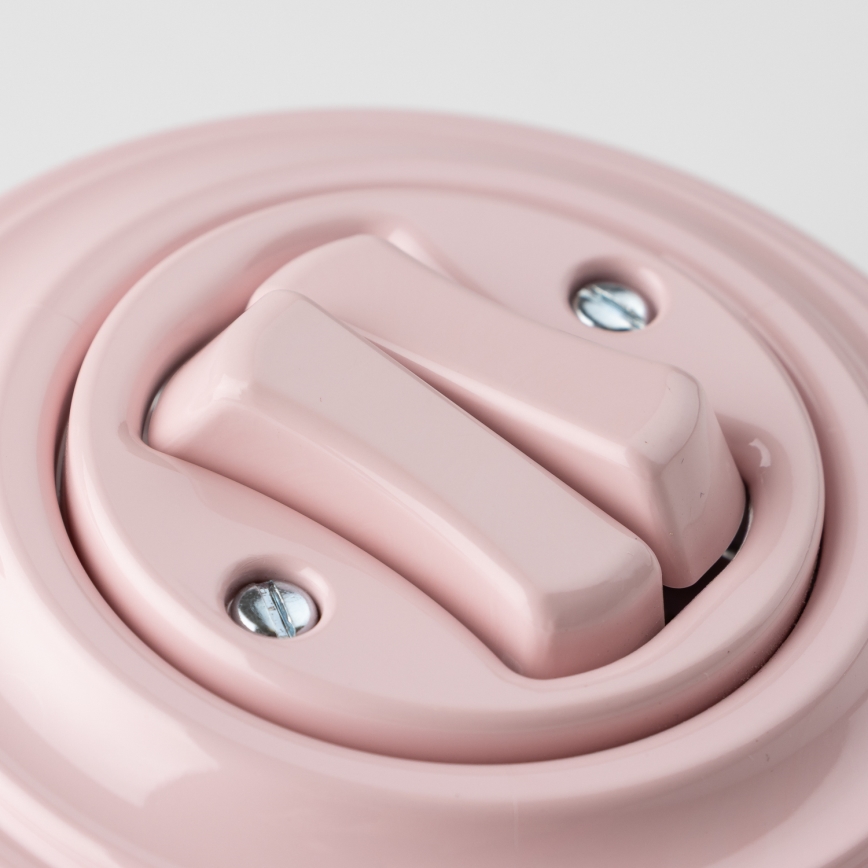 Kliklap - Retro serijski prekidač s okvirom br. 5, staroružičasta