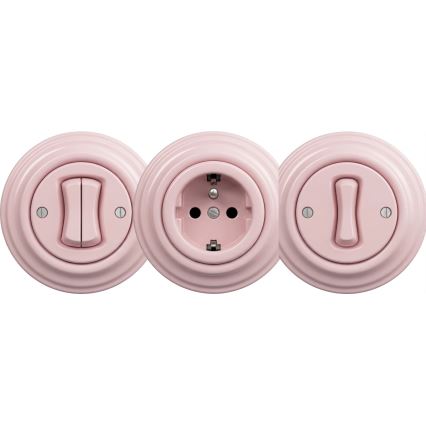 Kliklap - Retro središnji okvir, staroružičasta