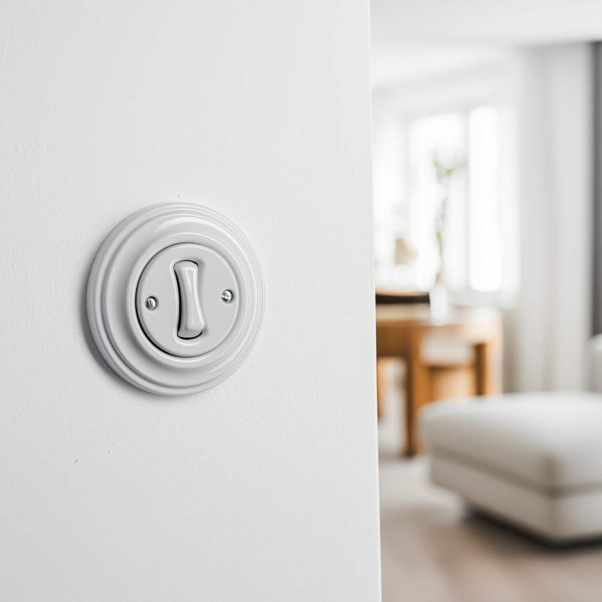 Kliklap - Retro tipka s keramičkim bijelim okvirom