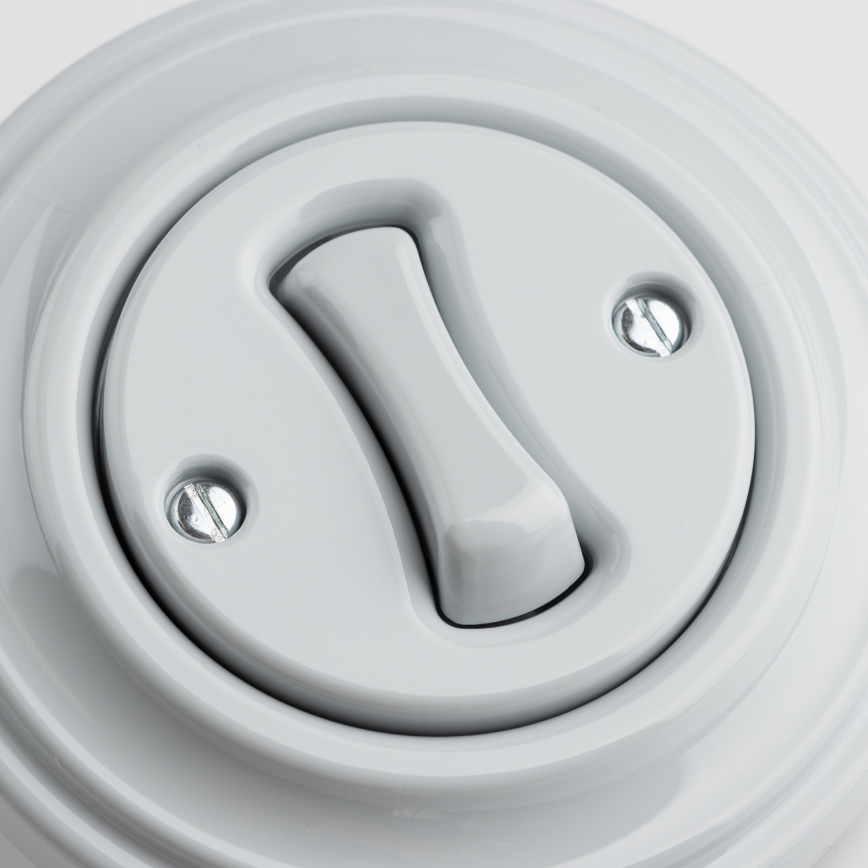 Kliklap - Retro tipka s okvirom, siva