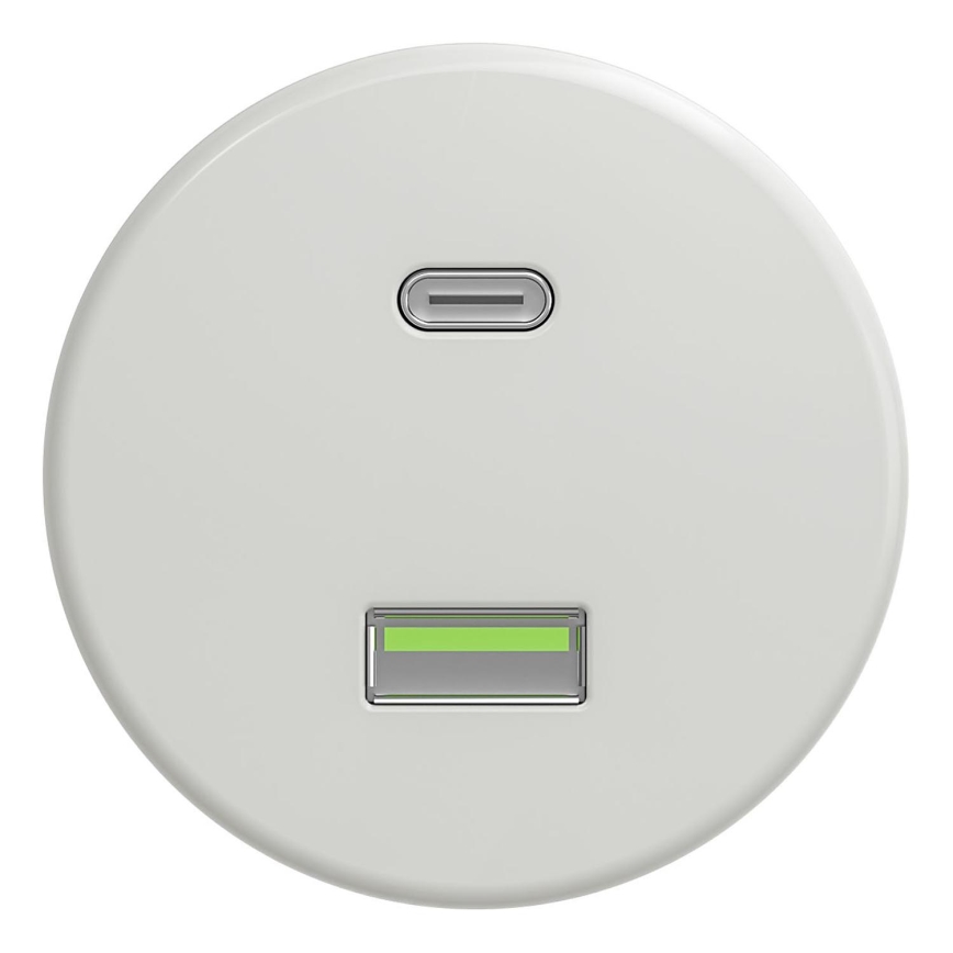 Kliklap - Retro USB utičnica A+C bijela