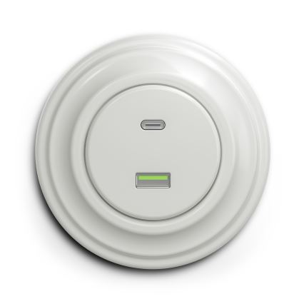 Kliklap - Retro USB utičnica A+C bijela