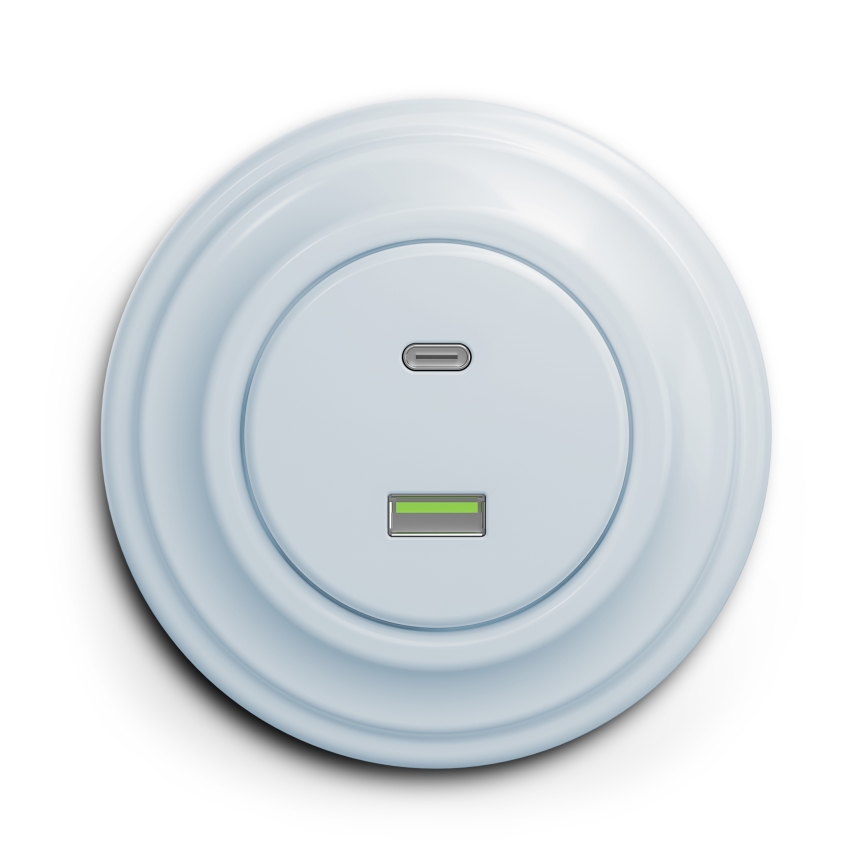 Kliklap - Retro USB utičnica A+C plava