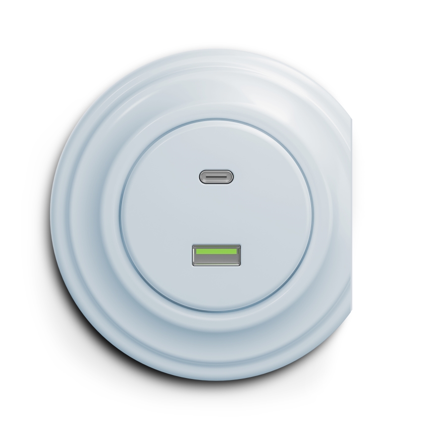 Kliklap - Retro USB utičnica A+C plava