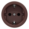 Kliklap - Retro zidna utičnica bez okvira SCHUKO 230V/16A, smeđa