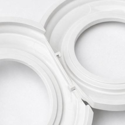 Kliklap - Trostruka retro kućna utičnica s okvirom 230V snježno bijela