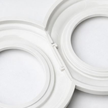 Kliklap - Trostruka retro kućna utičnica s okvirom 230V snježno bijela