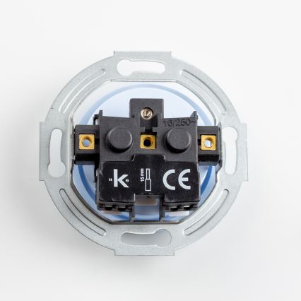 Kliklap - Trostruka retro zidna utičnica s okvirom 230 V, plava