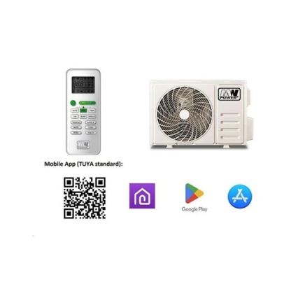 Klima uređaj 12K V1 3,5 kW 12000 BTU Wi-Fi Tuya bijeli + daljinski upravljač