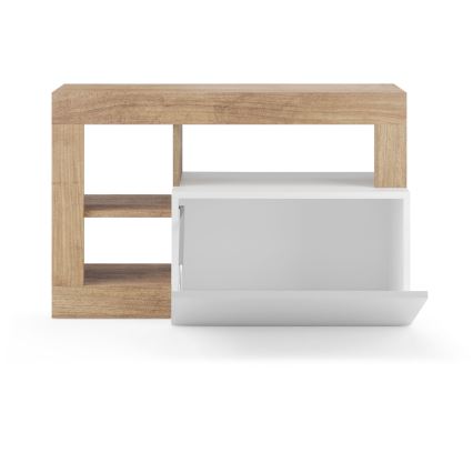 Klupa LENOR 91x209 cm bijela/smeđa