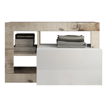 Klupa LENOR bijela/smeđa