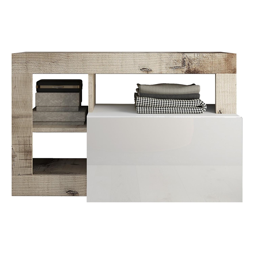 Klupa LENOR bijela/smeđa