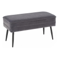 Klupa s prostorom za pohranu VELVA 37x78 cm siva