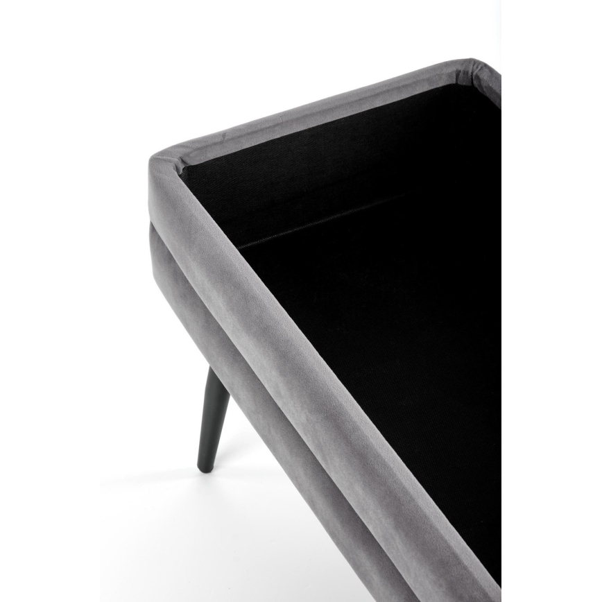 Klupa s prostorom za pohranu VELVA 37x78 cm siva