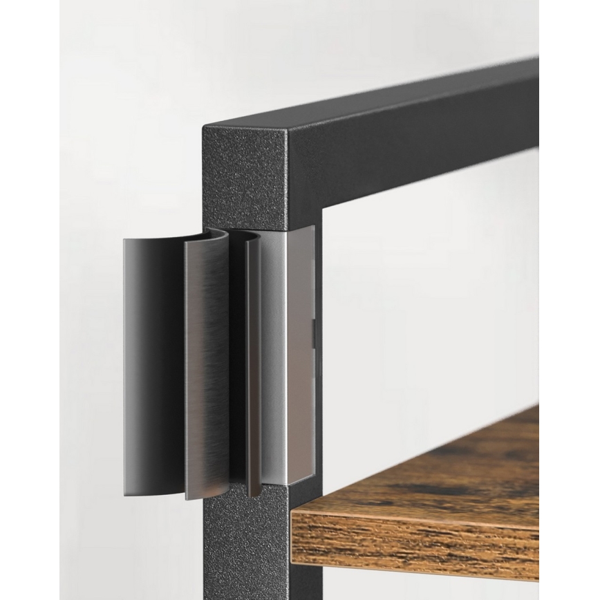 Knjižni regal NAVARO smeđi/crni