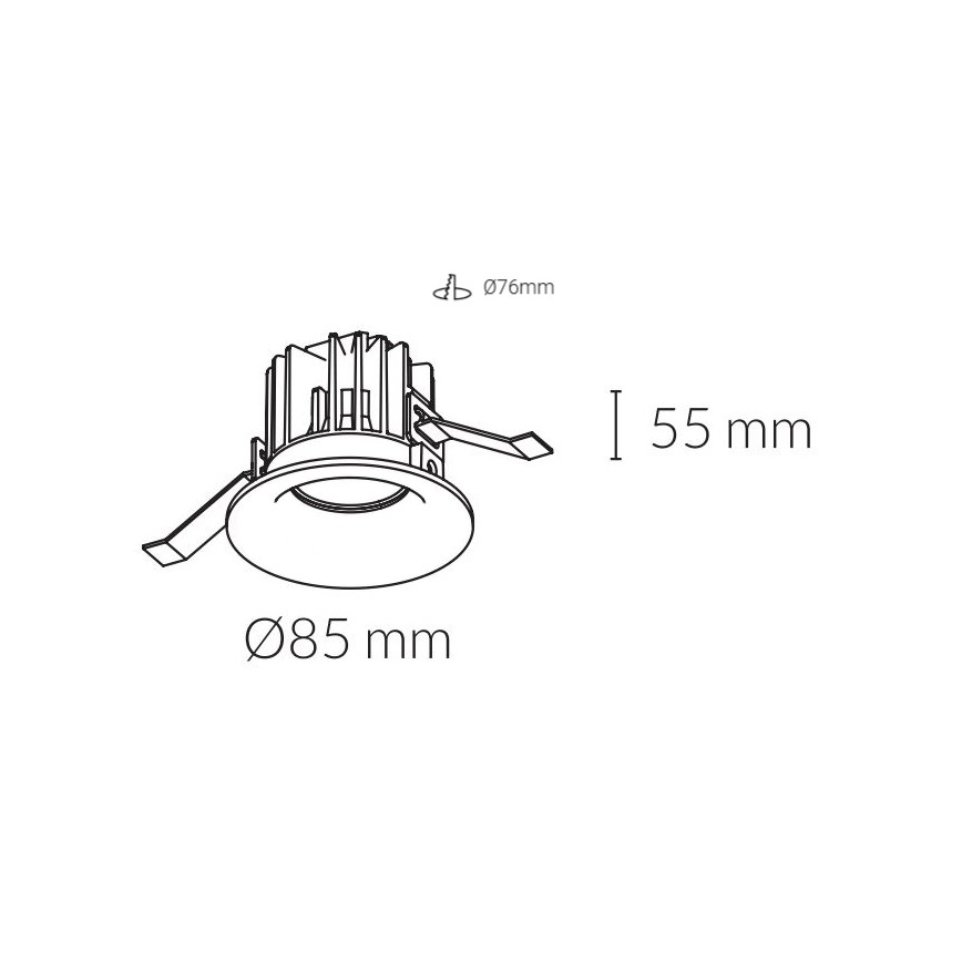 Kohl Lighting - LED Ugradbena svjetiljka za kupaonicu LUXO LED/12W/230V IP65